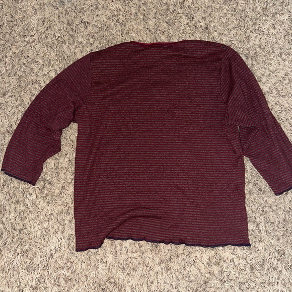 VINTAGE Disney Burgundy Long Sleeve Tee with Mickey Mouse “big cheese” - Picture 8 of 9